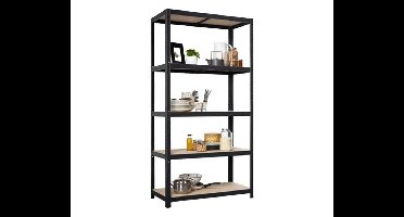 Robuuste Stellingkast Met 5 Planken Normaal (90 x 40 x 180 cm) Zwart