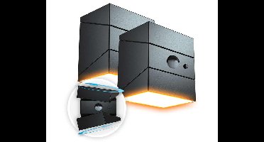2-Pack Solar Twistcube Wandverlichting