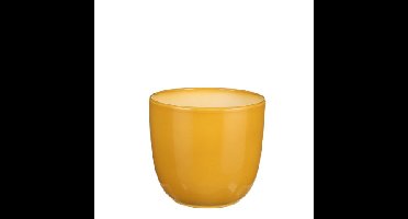 Tusca pot rond oker h16xd17cm Mica Decorations - Mica decorations