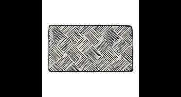 Tapas bord Sevilla - zwarte streepjes - 21.5x12 cm