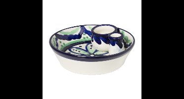 Olijvenbakje flor - groen/blauw - 16 cm