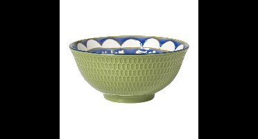 Schaaltje Rene groot - groen/blauw - ø15.8x7.3 cm