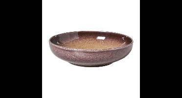 Diep bord Olivia - bordeauxrood/beige - ø20.3x5 cm