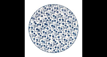 Dinerbord blue print - flowers - ⌀26 cm