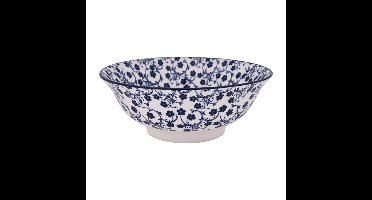 Schaal blue print - flowers - ⌀21 cm