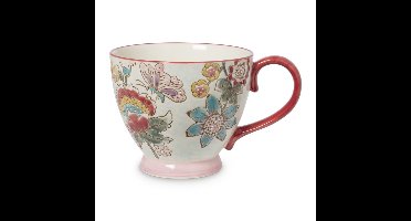 Mok bloemen en vlinder - multikleur - 350 ml