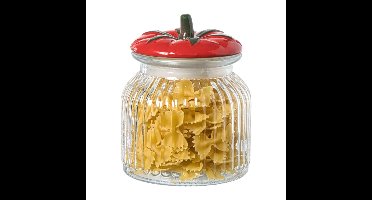 Voorraadpot tomaat - transparant/rood - 900 ml