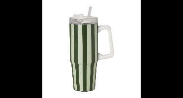 Drinkbeker streep - groen - 900 ml