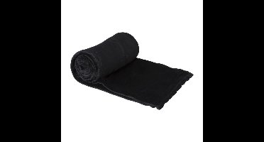Fleece deken - zwart - 200x150 cm
