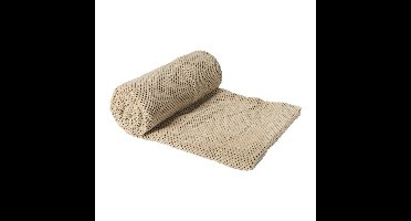 Plaid blokje - beige - 130x160 cm