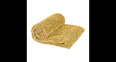 Plaid blokje - geel - 130x160 cm