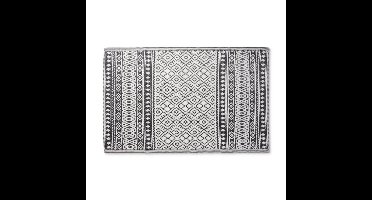 Buitenkleed ethnic - zwart/wit - 120x180 cm