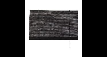 Bamboe rolgordijn - zwart - 60x130 cm