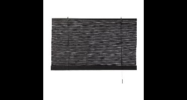 Bamboe rolgordijn - zwart - 120x180 cm