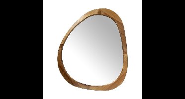 Spiegel organic driehoek - acaciahout - 78x67 cm
