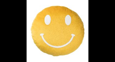 Glimlach kussen - oranje - ø35 cm