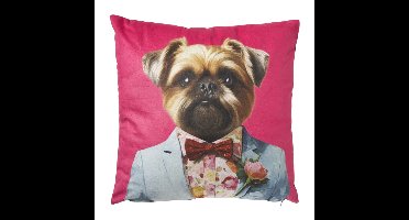 Kussen hond - multikleur - 45x45 cm