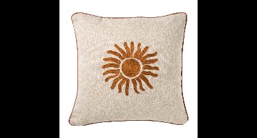 Kussen zon - bruin - 45x45 cm