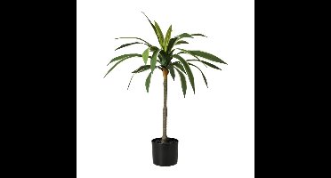 Kunstplant palm op lange steel - groen - ø15x90 cm
