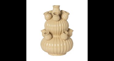 Tulpenvaas groot - beige - ø21.5x29.5 cm