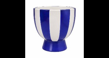 Bloempot keramiek - blauw - ø14.5 cm