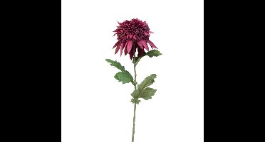 Kunstbloem chrysant groot - paars - 73 cm