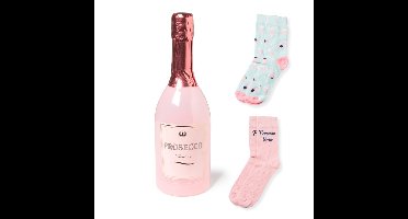 Champagne sokken in fles - maat 38-40