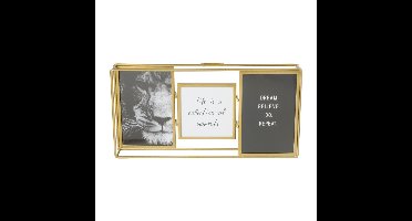 Collagelijst metaal - goudkleurig - 16.5x32x5 cm