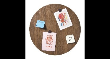 Magneetbord groot - bruin - ø50 cm