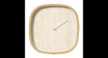 Wandklok houtlook - bruin - ø30 cm