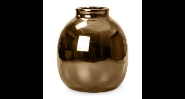 Vaas metallic - bronskleurig - ø11.5x13.5 cm