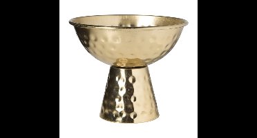 Schaal op voet - goudkleurig - 16.5x14x8.5 cm