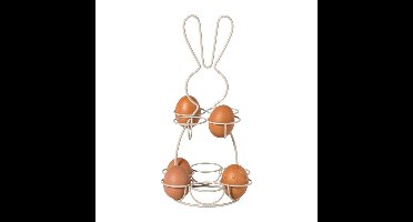 Eieren etagere haas - wit - ø17x31 cm