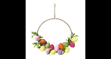 Paaskrans met eieren - multikleur - ø30 cm