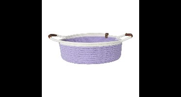 Mand colors laag - lila/wit - ø30x10 cm