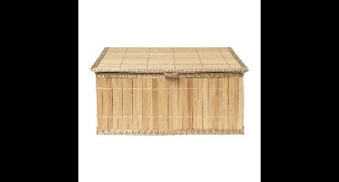 Bamboe mand met deksel - 13x29x23 cm