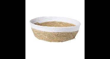 Ronde mand met witte rand - ø33x10 cm