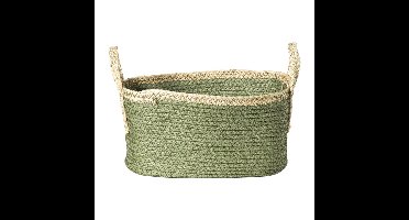 Mand colors rechthoekig - groen/bruin - 16x30x20 cm