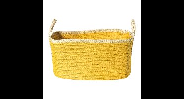 Mand colors rechthoekig - geel/bruin - 16x30x20 cm