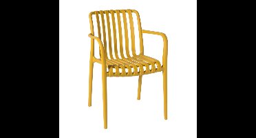 Tuinstoel Lea met armleuning - geel - 80.5x58x55 cm