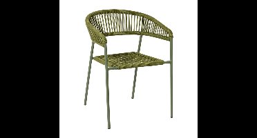Tuinstoel gevlochten Capri - groen - 78x60.5x56 cm