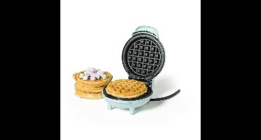 Mini wafelmaker - blauw - 350 watt