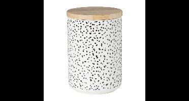 Voorraadpot Kasitoo stip - zwart/wit - 600 ml