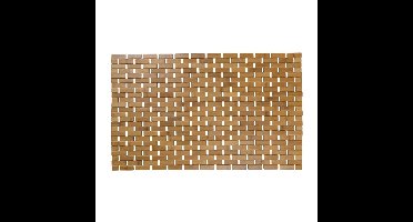Badmat bamboe - 50x80 cm - met anti-slip strips