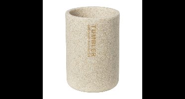 Beker sand - beige - ø8x11.5 cm