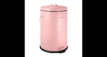 Pedaalemmer retro look - roze - 12 liter