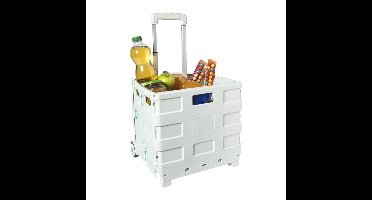 Inklapbare boodschappentrolley - groen - 38x37x33 cm