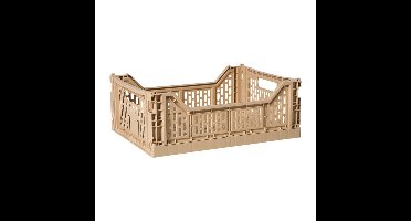 Vouwkrat groot - beige - 14.5x40x30 cm