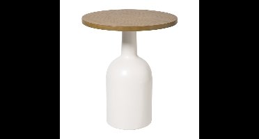 Bijzettafel Chico - bruin/beige - ø40x47 cm