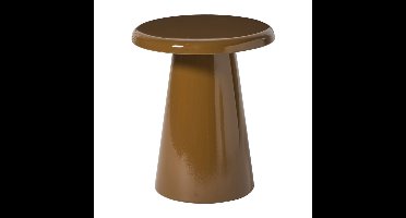 Bijzettafel metaal groot - bruin - ø34.5x40.5 cm